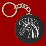 Crested Dragon Round Keychain 2