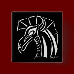 Crested Dragon Square Button 2 buttons