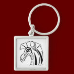 Crested Dragon Square Keychain keychains