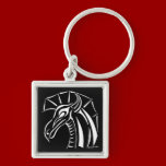 Crested Dragon Square Keychain 2