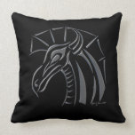 Crested Dragon Throw Pillow pillows