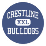 Crestline Bulldogs Middle Crestline Ohio Sticker