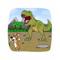 Cretaceous Corgi Women's Two-Tone Shirt