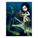 Cretaceous Mermaid dinosaur fantasy Art Print by strangeling Cretaceous Mermaid dinosaur fantasy Art Print