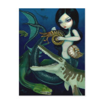 "Cretaceous Mermaid" Postcard by strangeling "Cretaceous Mermaid" Postcard