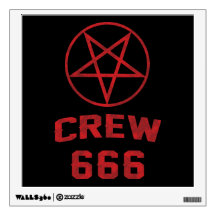 Crew 666 Pentagram Wall Sticker