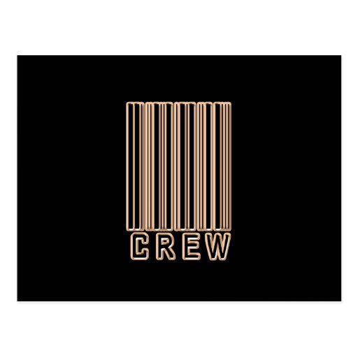Crew Barcode Postcard Zazzle