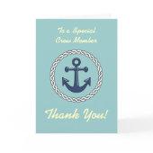 Crew Thank You - Anchor zazzle_card