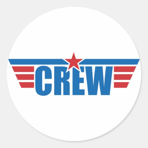 Crew Wings Badge - Aviation Round Stickers