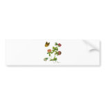 Crewel Embroidered Irish Clover Bumper Stickers