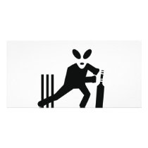 cricket alien icon photo greeting card