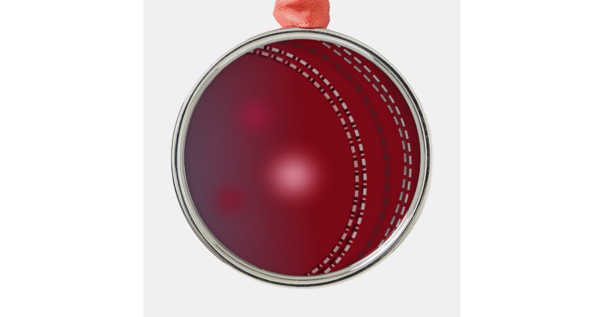 cricket ball Christmas Ornament Zazzle