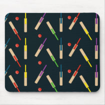 Cricket Bats and Balls Mouse Pad