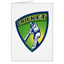cricket batsman batting shield card