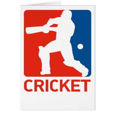 cricket batsman batting silhouette card by patrimonio