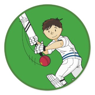 Cricket Batsman Sticker sticker