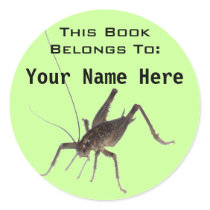 Cricket  Book Ownership Sticker