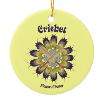 Cricket Flower of Power Christmas Ornament