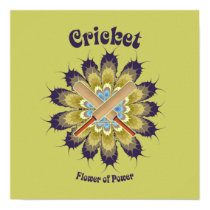 Cricket Flower of Power Poster