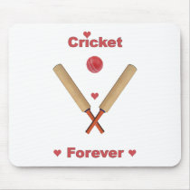 Cricket Forever Hearts Mouse Pads