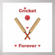 Cricket Forever Hearts Posters