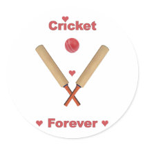 Cricket Forever Hearts Stickers
