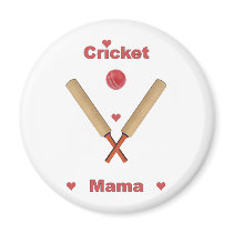 Cricket Mama Hearts Magnet
