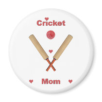Cricket Mom Hearts Fridge Magnets
