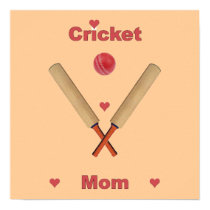 Cricket Mom Hearts Posters