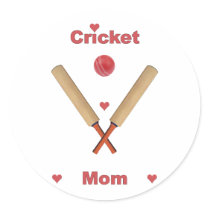 Cricket Mom Hearts Sticker
