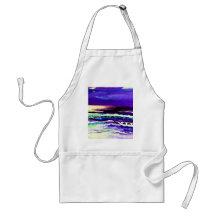 "Cricket Night Sea"  CricketDiane Ocean Art Apron