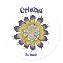 Cricket Not Drugs Stickers