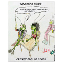 Cricket Pick-Up Lines Funny Gifts Tees Collectible Personalized Flyer