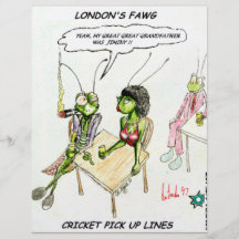 Cricket Pick-Up Lines Funny Gifts Tees Collectible Personalized Flyer