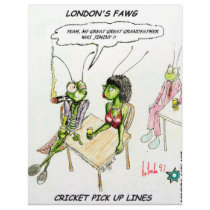 Cricket Pick-Up Lines Funny Gifts Tees Collectible letterhead