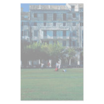 Cricket pitch on the esplanade, Corfu, Greece Custom Stationery
