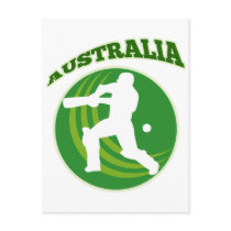 cricket player batsman Australia retro Post Cards