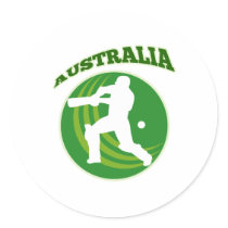 cricket player batsman Australia retro Sticker