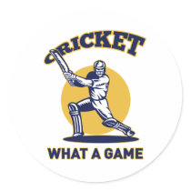 cricket player batsman bat retro stickers