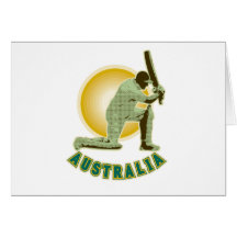 Cricket player batsman batting Australia Greeting Card