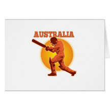 Cricket player batsman batting Australia Greeting Card