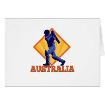 Cricket player batsman batting Australia Cards