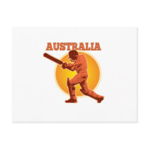 Cricket player batsman batting Australia Postcards