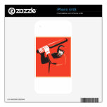 cricket player batsman batting retro skin for the iPhone 4S