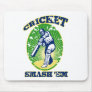 cricket player batsman batting retro style mousepad