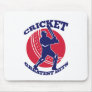 cricket player batsman batting retro style mouse pad