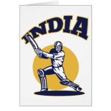 cricket player batsman India retro Cards