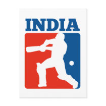 cricket player batsman India retro Postcard