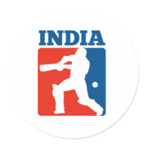 cricket player batsman India retro Sticker