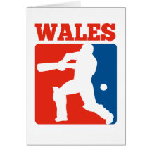 cricket player batsman Wales retro Greeting Cards